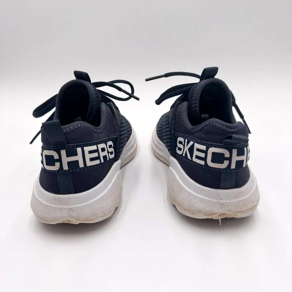 SKETCHERS Youth US 3.5‎ Navy Blue White GOrun Fast Valor Athletic Sneakers